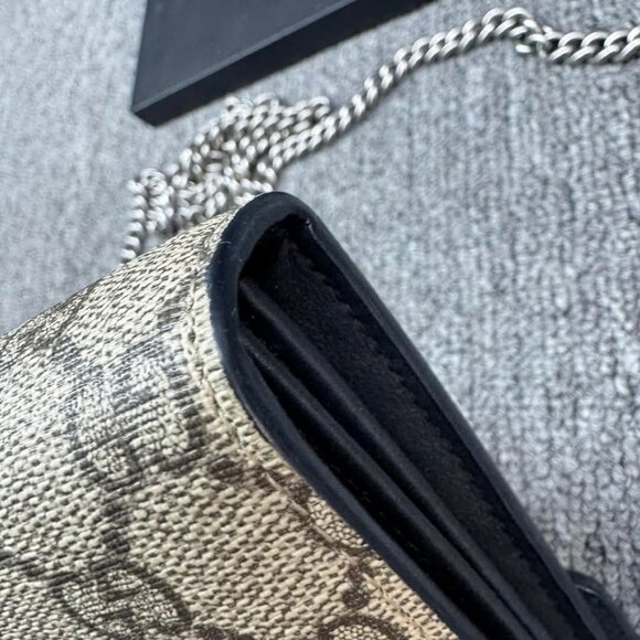 GUCCI Dionysus Chain Wallet Brown Canvas Shoulder Bag 699-011725 - Picture 8 of 16